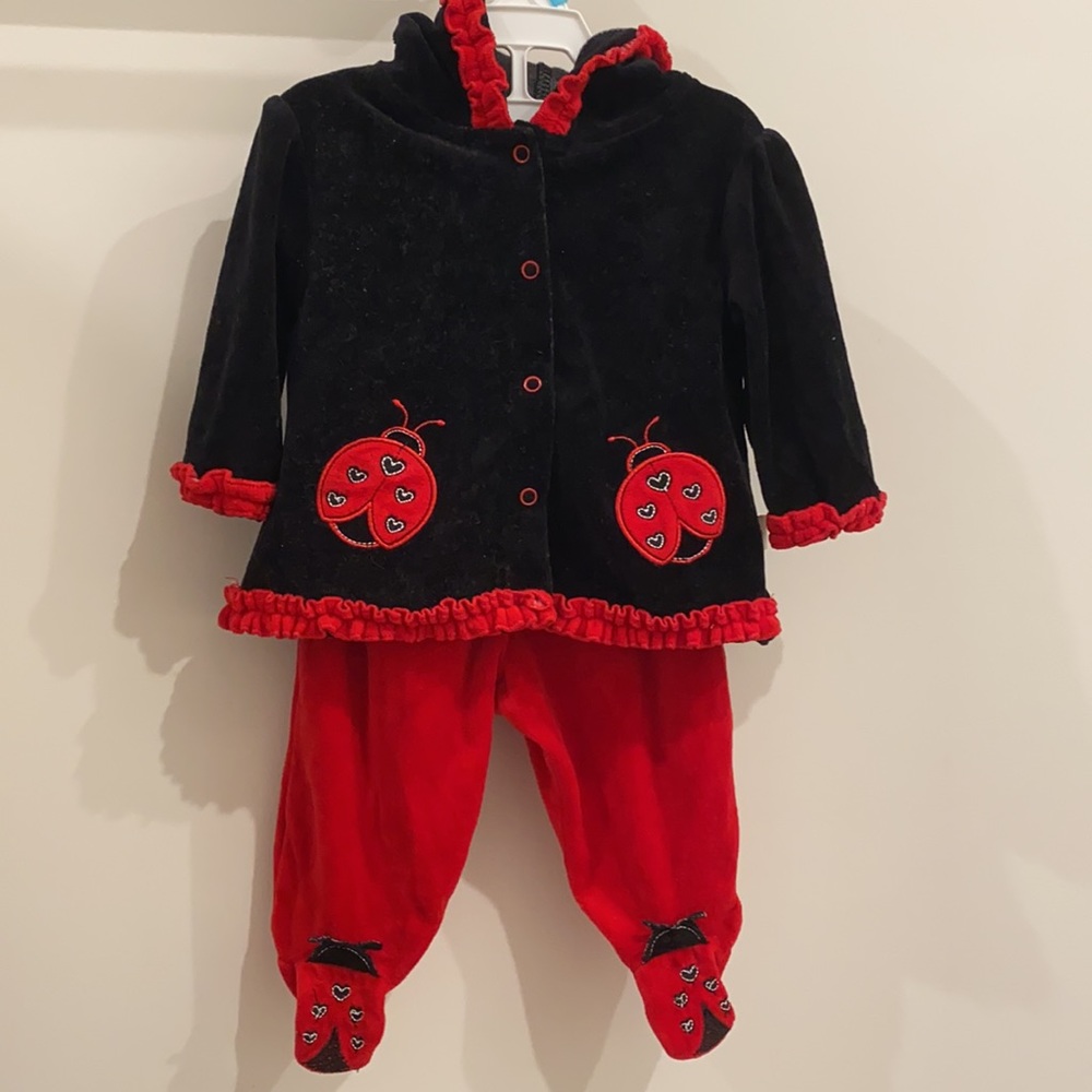 Duck duck goose ladybug outfit 6-9 month